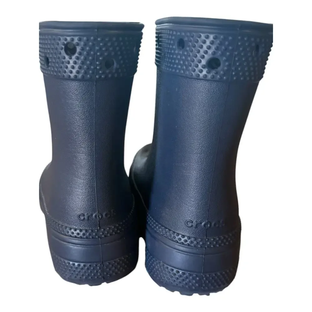 Crocs Unisex-Child Classic Rain Boots Navy Blue Youth Size 12 Waterproof